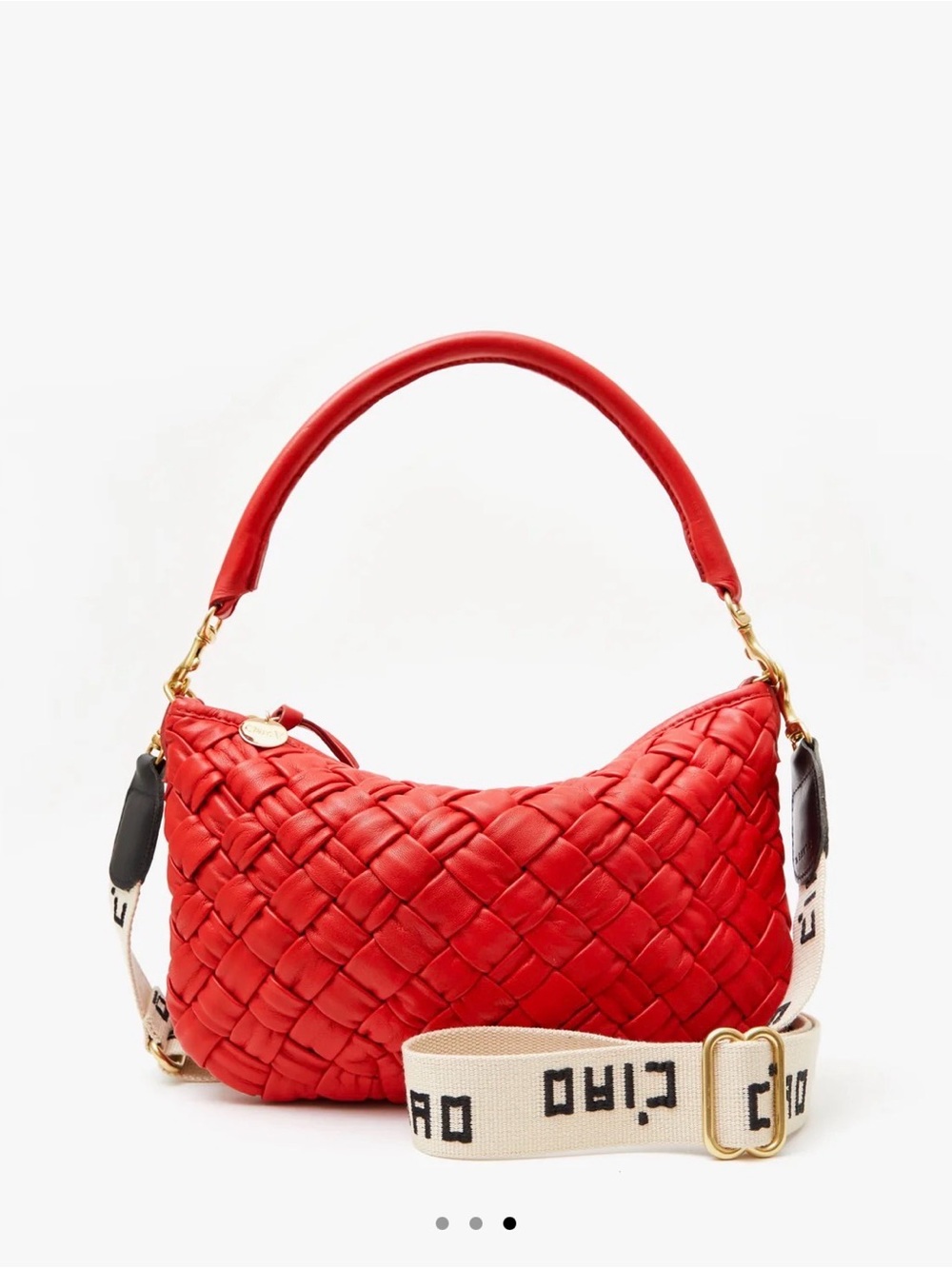 NWT Clare V Canvas 'CIAO' Strap - Cream and Black -Sold Out! - Picture 3 of 3